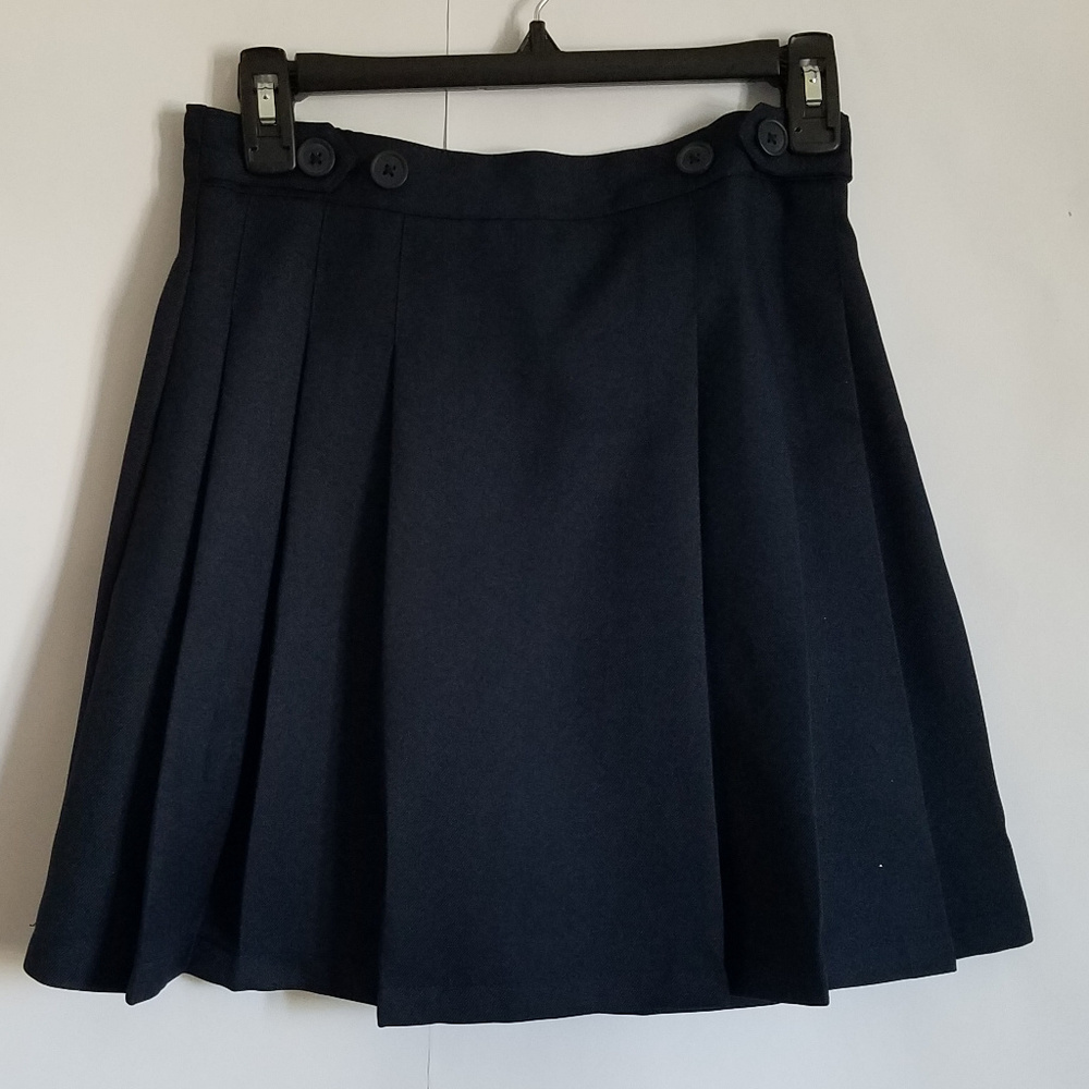 Chaps Pleated School Uniform Button-Accent Skort
